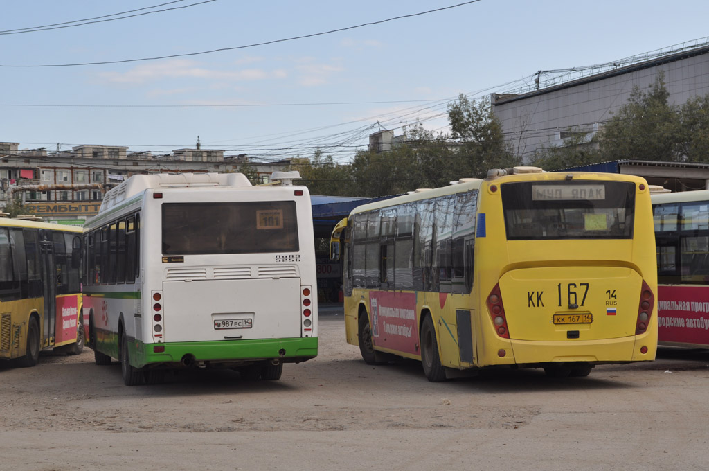 Саха (Якутия), ЛиАЗ-5256.57 № В 987 ЕС 14; Саха (Якутия), Zonda YCK6105HC № КК 167 14