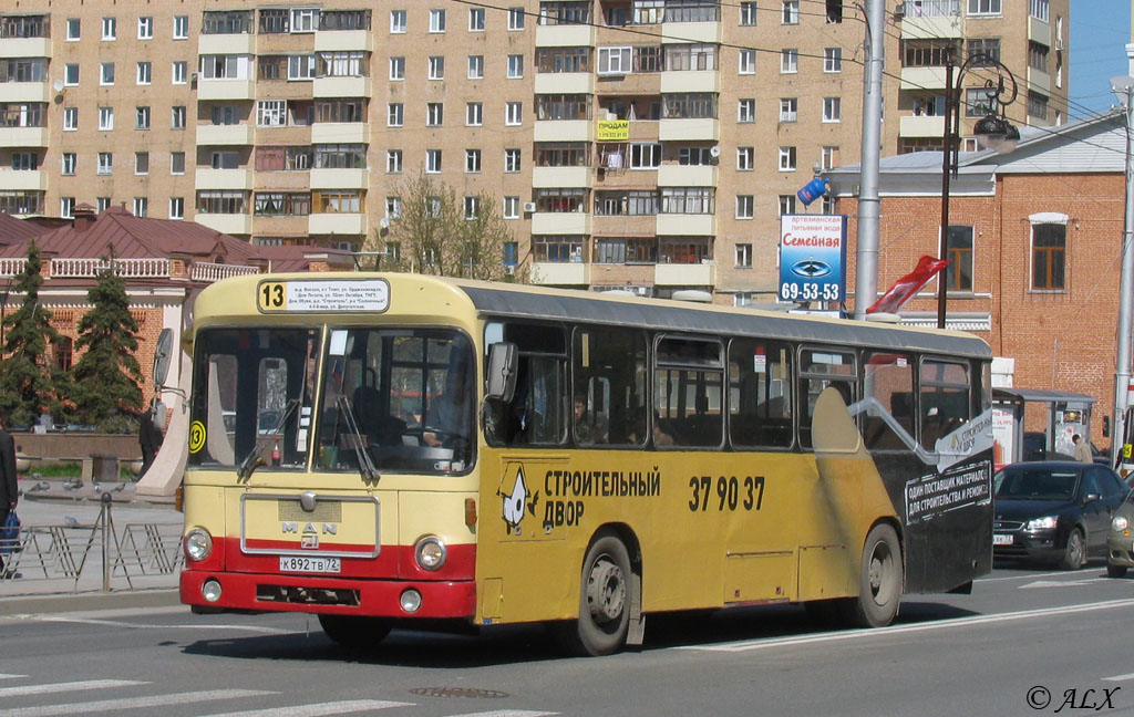 Тюменская область, MAN 192 SL200 № К 892 ТВ 72