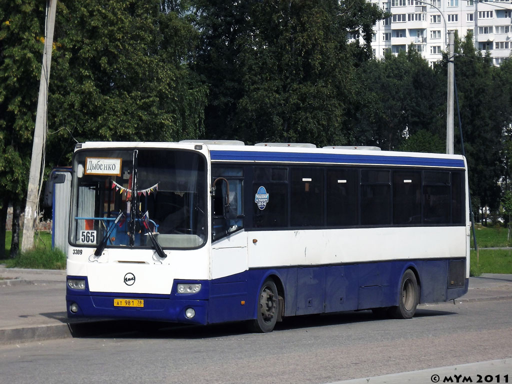 Санкт-Петербург, ЛиАЗ-5256.23-01 (ГолАЗ) № 3309