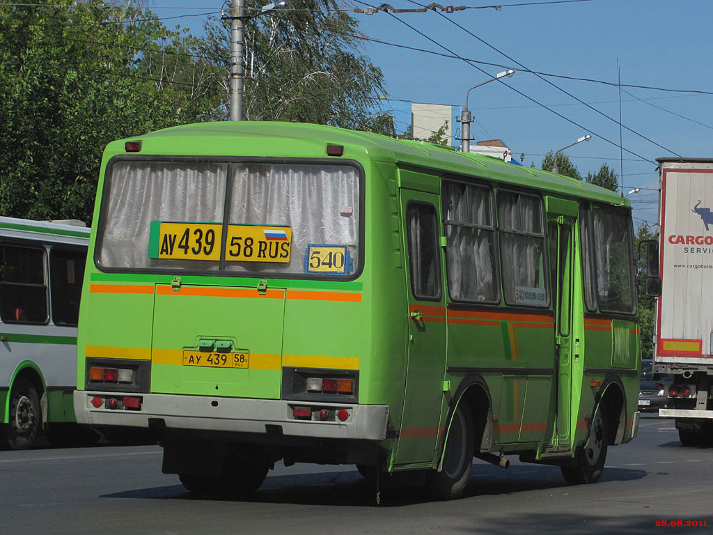 Пензенская область, ПАЗ-32053 № АУ 439 58