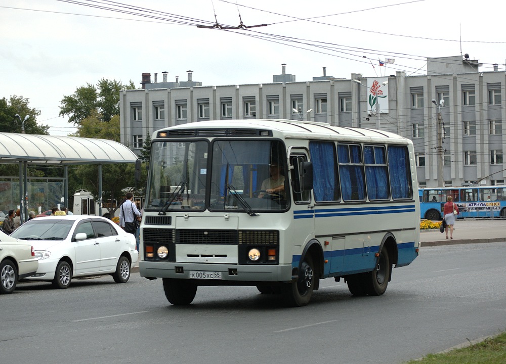 Омская область, ПАЗ-32053 № К 005 ХС 55