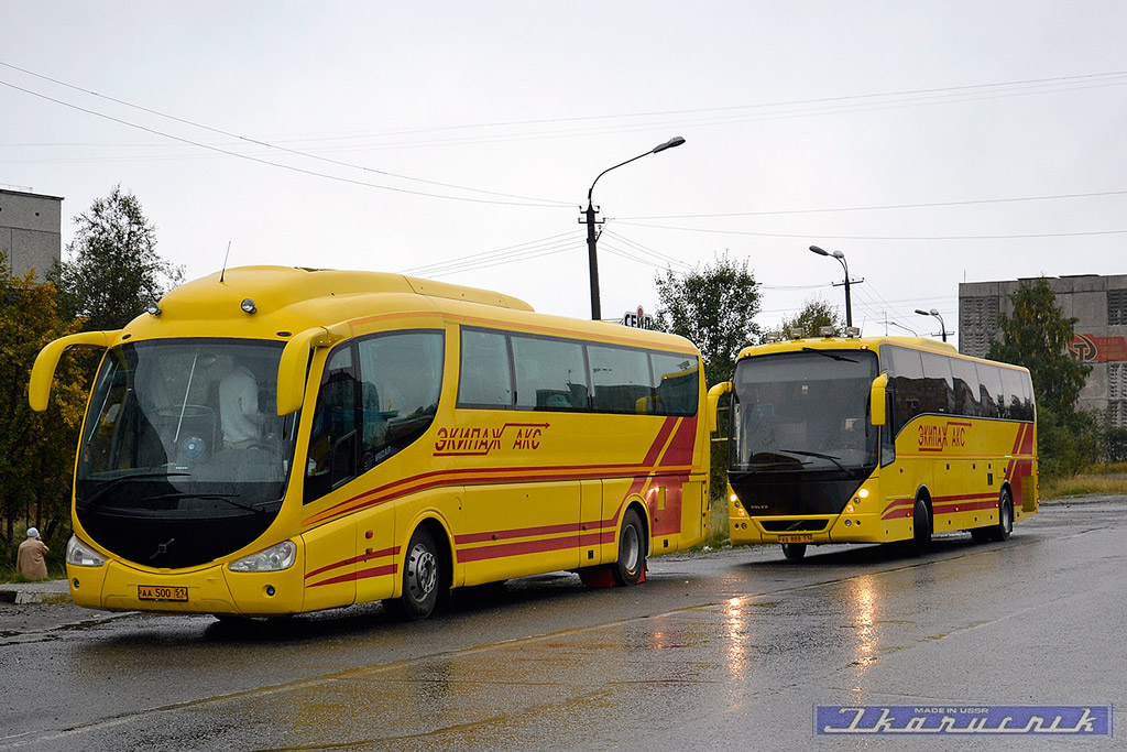 Мурманская область, Irizar PB 12-3,5 № АА 500 51; Мурманская область, Jonckheere Mistral 70 № АВ 888 51; Мурманская область — Разные фотографии