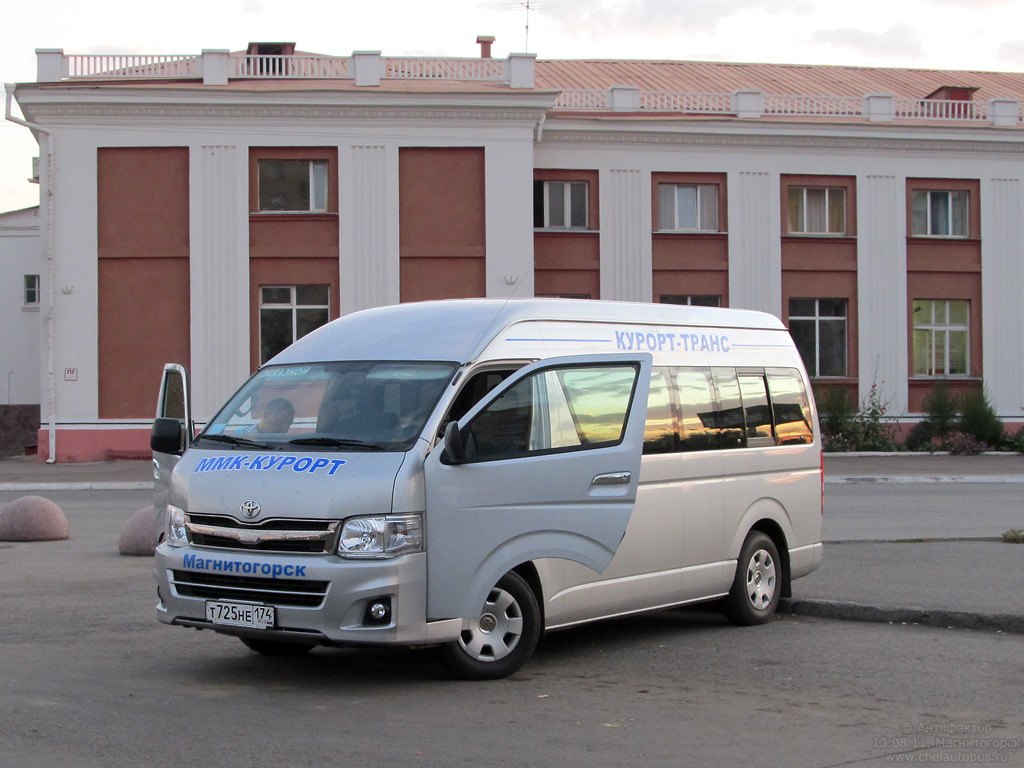 Chelyabinsk region, Toyota HiAce (H200) # Т 725 НЕ 174 — Photo — Bus  Transport