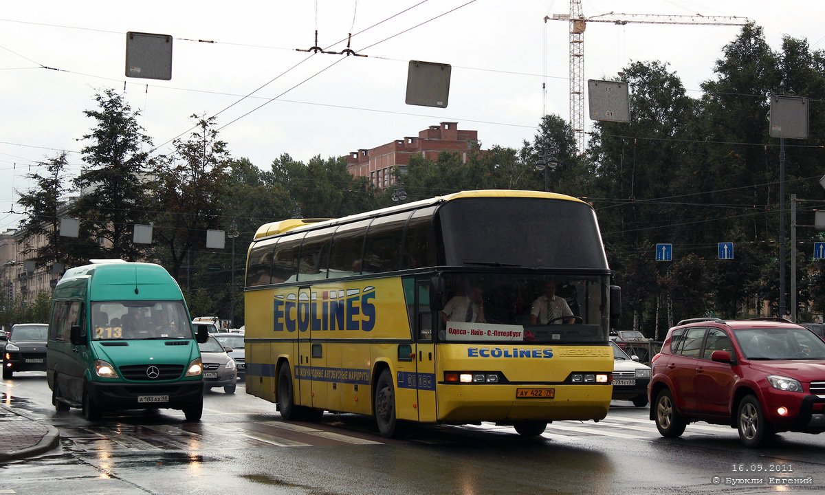 Санкт-Петербург, Neoplan N116 Cityliner № 516; Санкт-Петербург, Mercedes-Benz Sprinter W906 309CDI № А 188 АХ 98