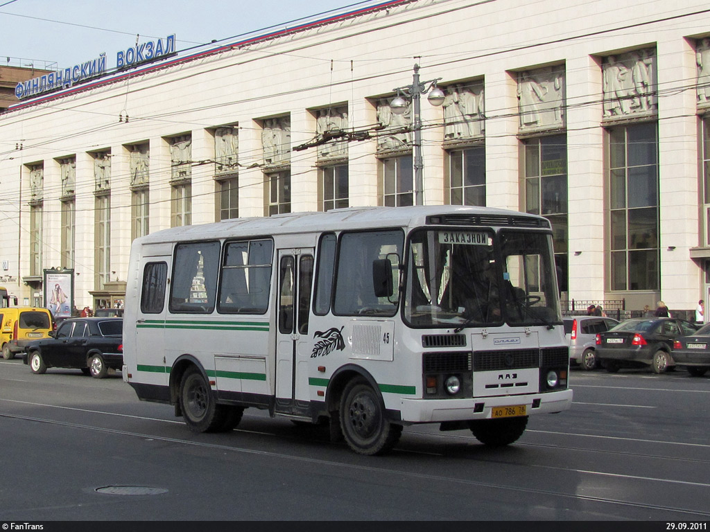 Санкт-Петербург, ПАЗ-3205-110 КТ-201Б № 45