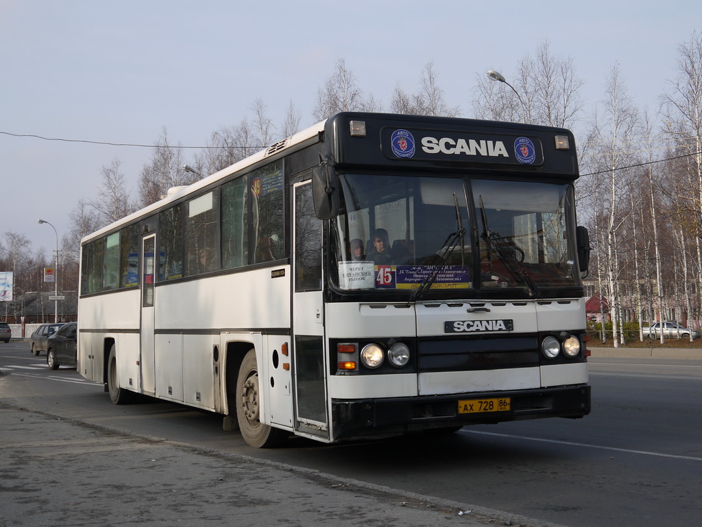 Ханты-Мансийский АО, Scania CK113CLB № АХ 728 86