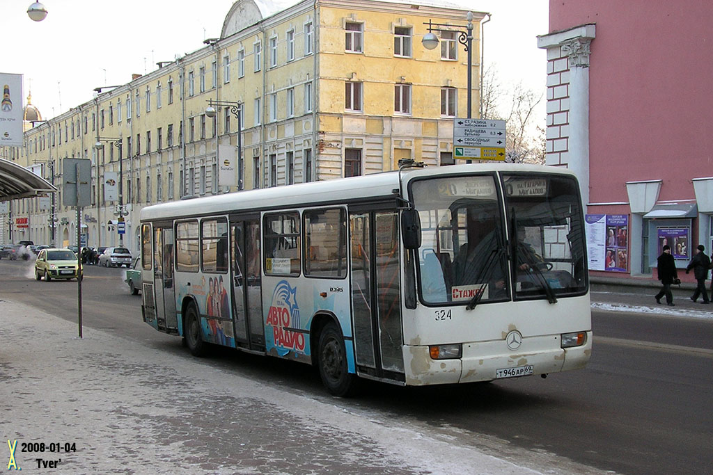 Тверская область, Mercedes-Benz O345 № 324; Тверская область — Городские, пригородные и служебные автобусы Твери (2000 — 2009 гг.)