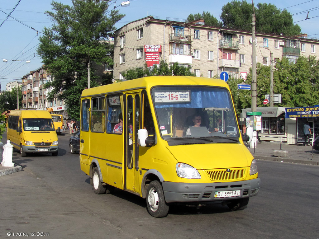 Полтавская область, БАЗ-22154 "Дельфин" № BI 5991 AI