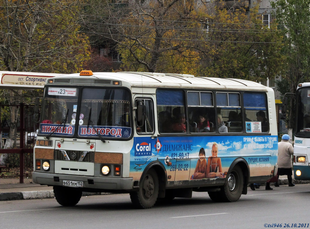 Нижегородская область, ПАЗ-32054 № В 651 КМ 152