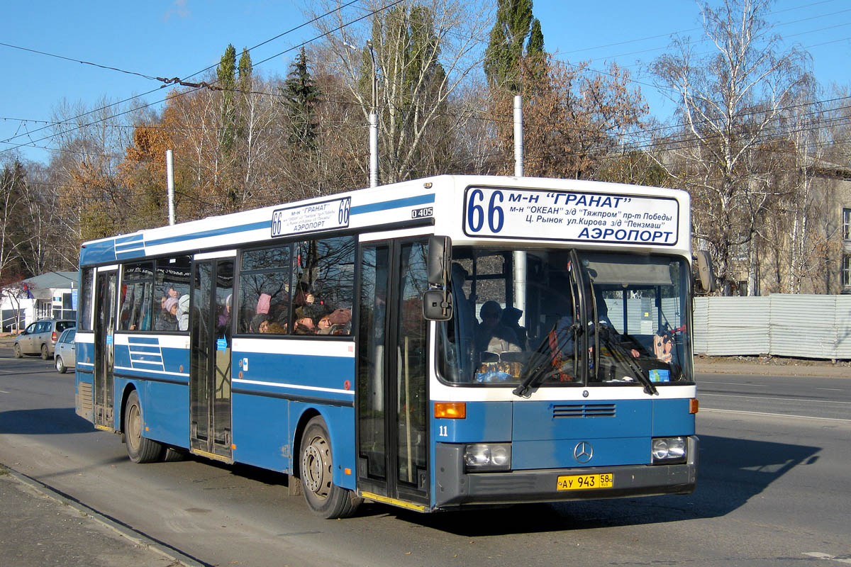 Пензенская область, Mercedes-Benz O405 № АУ 943 58 — Фото — Автобусный  транспорт