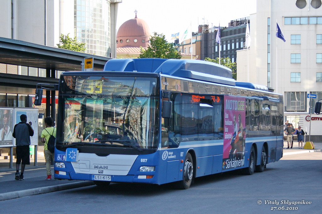 Финляндия, MAN A25 Lion's City ÜLL NÜ313-15 CNG № 607