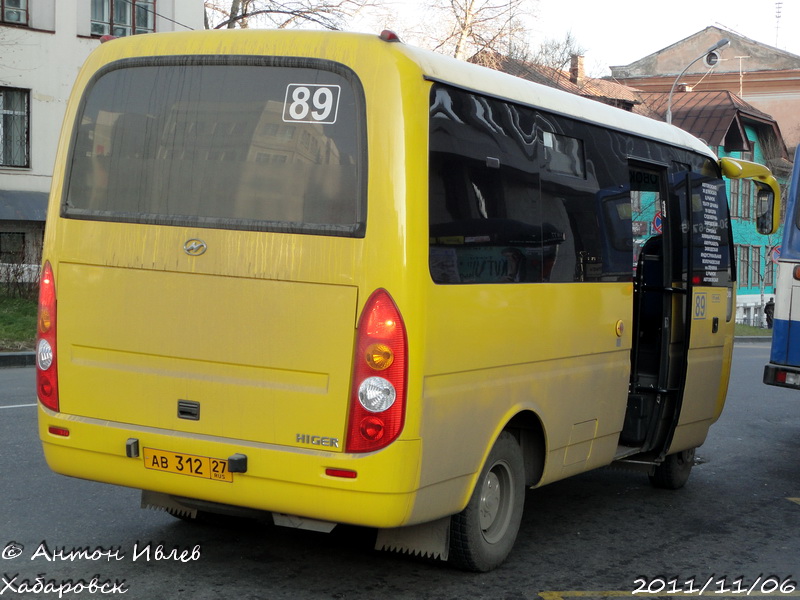 Хабаровский край, Higer KLQ6608 № АВ 312 27
