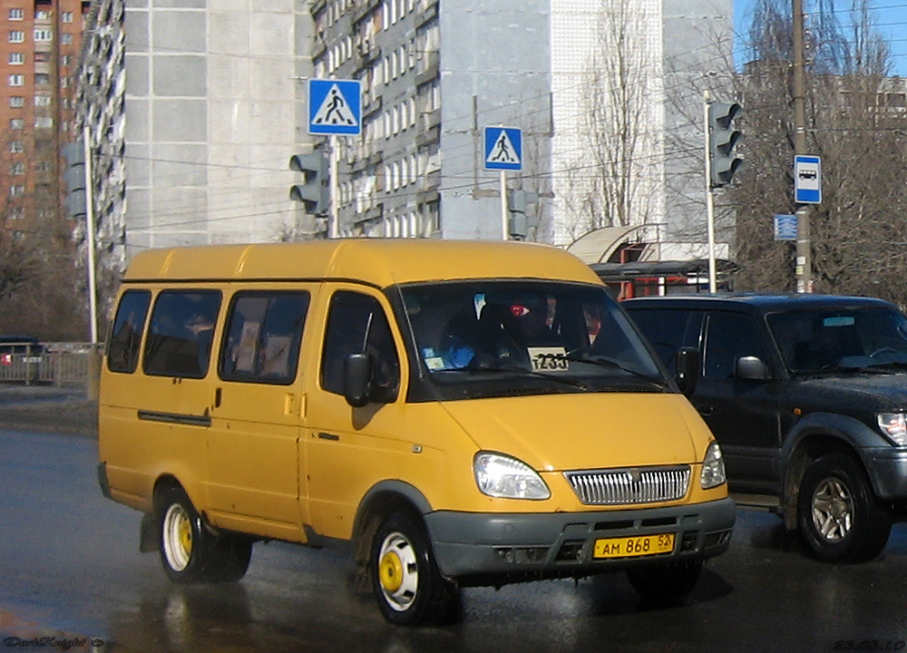 Nizhegorodskaya region, GAZ-3269-10-03 (X8332690B) № АМ 868 52