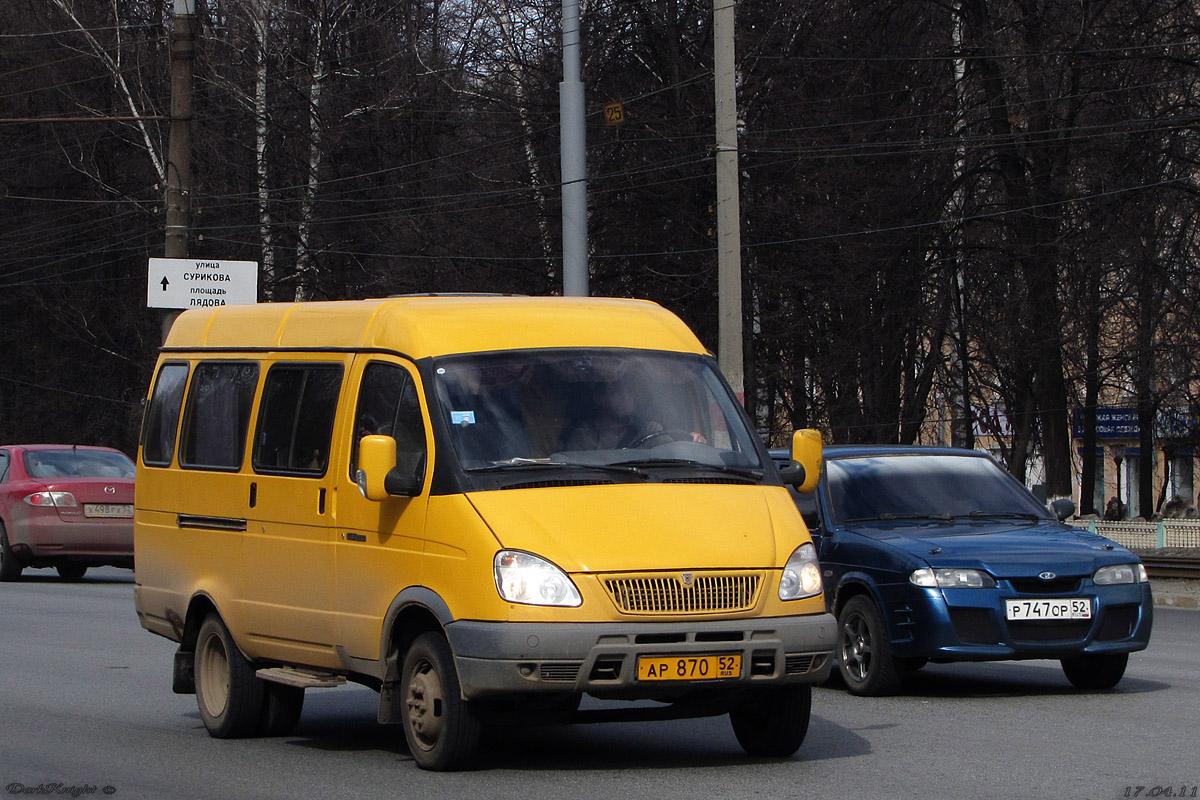 Nizhegorodskaya region, GAZ-322132 (XTH, X96) Nr. АР 870 52