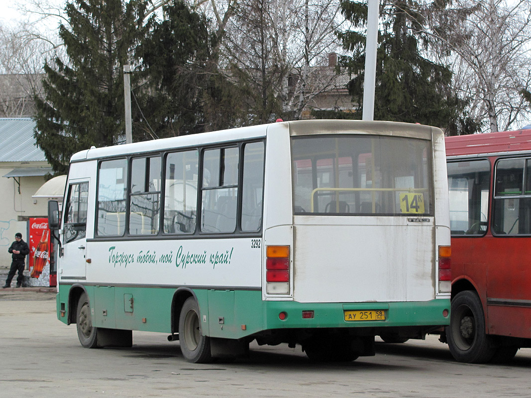 Пензенская область, ПАЗ-320402-03 № 3292