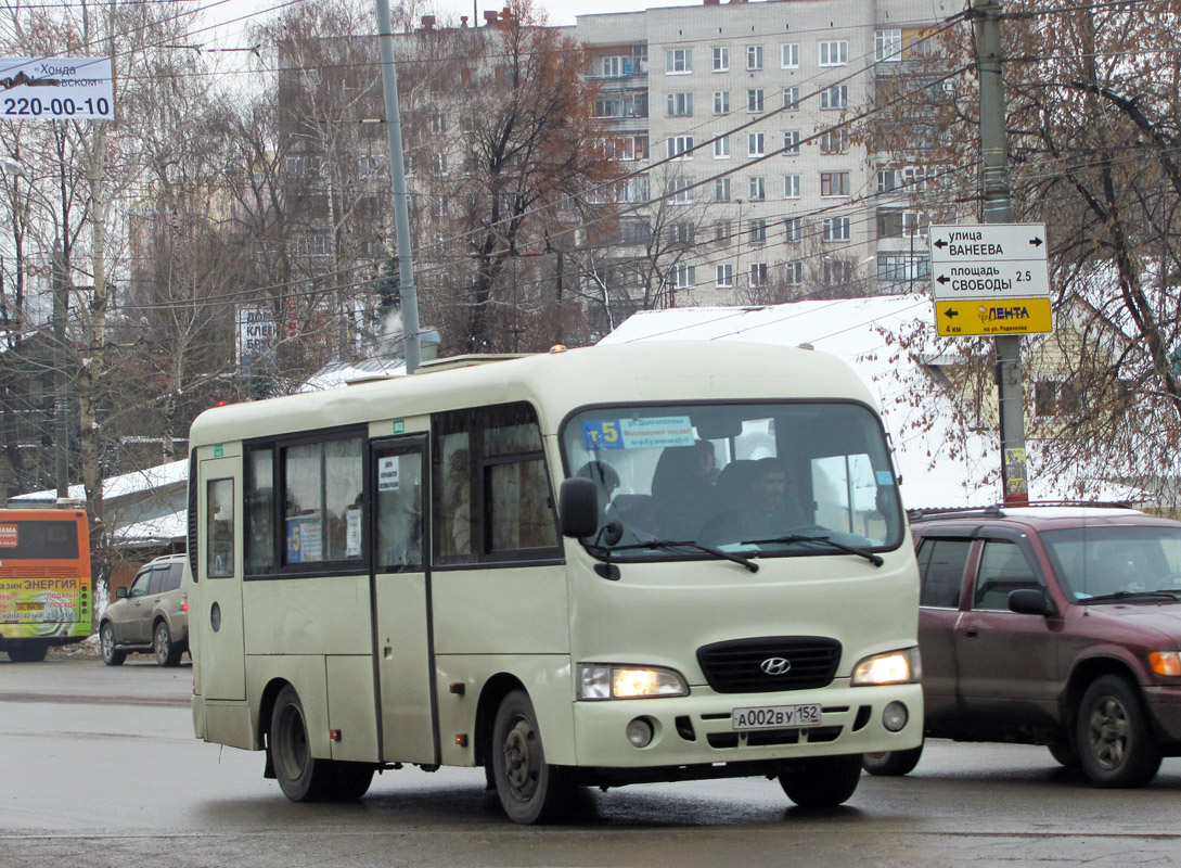 Nizhegorodskaya region, Hyundai County SWB (all TagAZ buses) č. А 002 ВУ 152