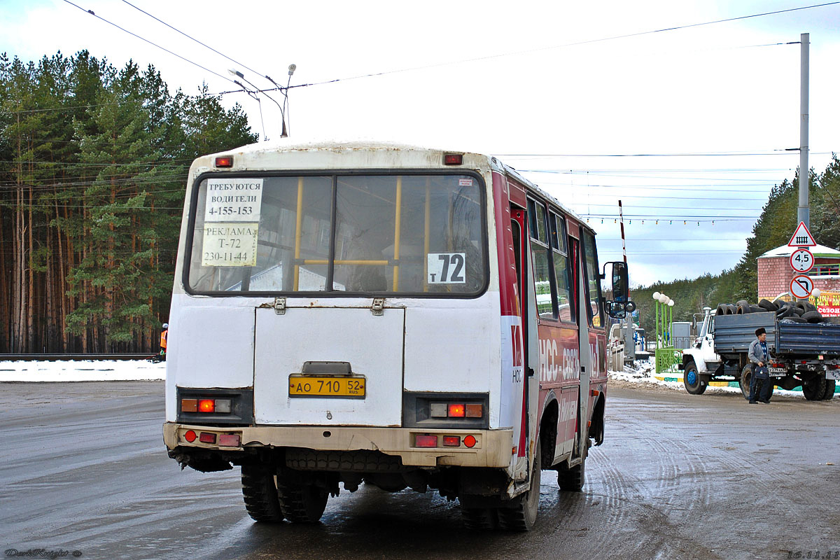 Нижегородская область, ПАЗ-32054 № АО 710 52