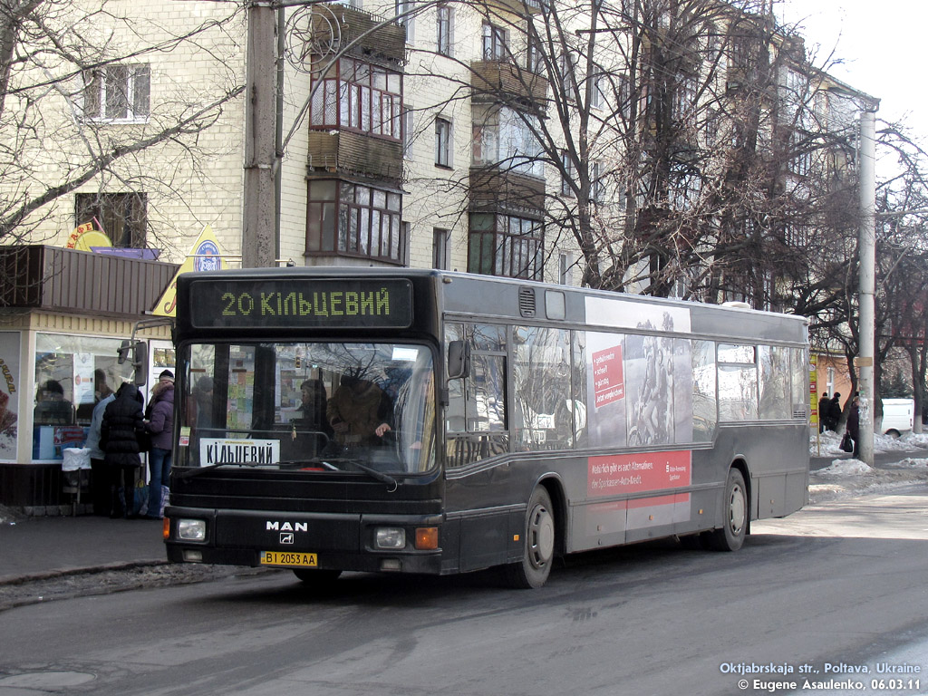 Полтавская область, MAN A10 NL202 № BI 2053 AA