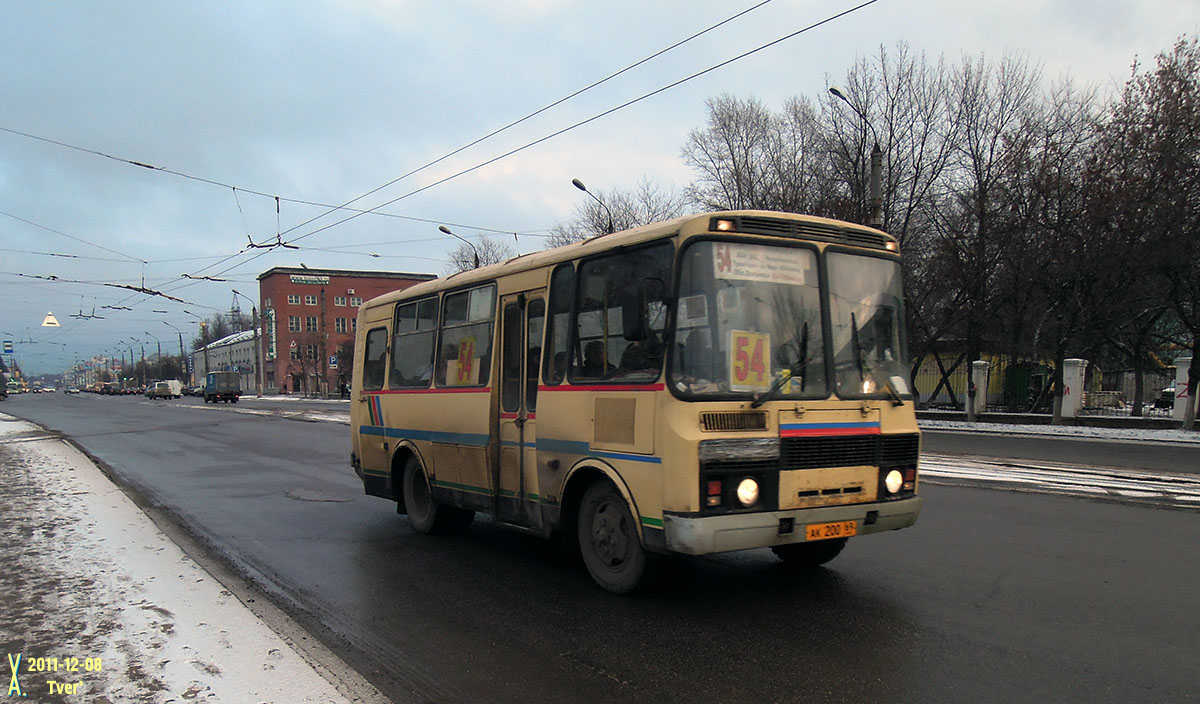 Тверская область, ПАЗ-32053 № АК 200 69
