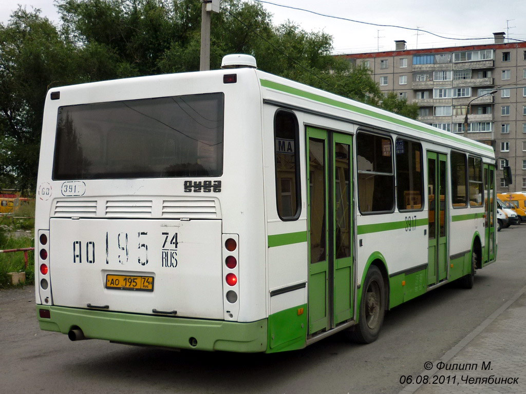 Челябинская область, ЛиАЗ-5256.25 № 3917
