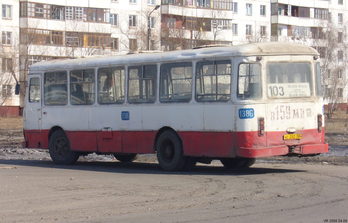 Омская область, ЛиАЗ-677М № 1386