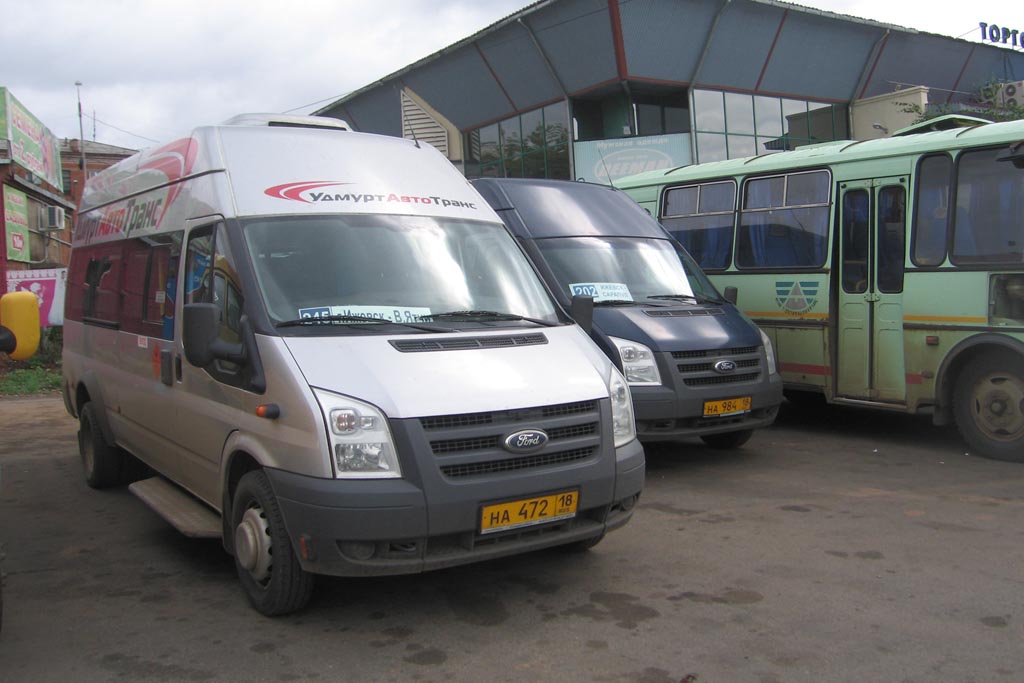 Удмуртия, Нижегородец-222700  (Ford Transit) № НА 472 18; Удмуртия, Имя-М-3006 (X89) (Ford Transit) № НА 984 18