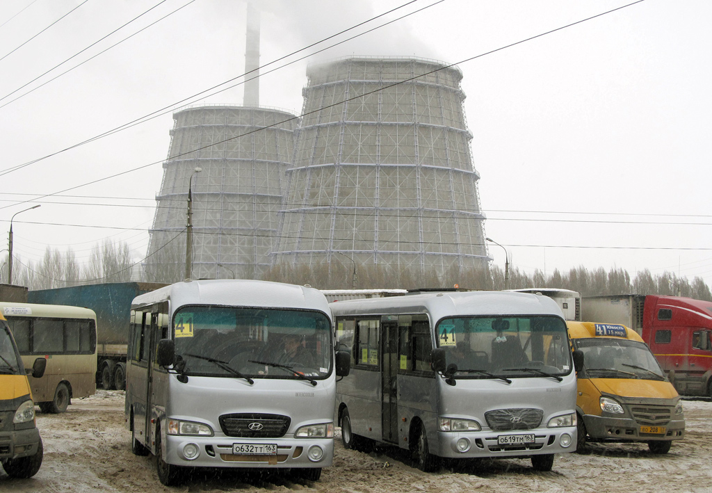 Самарская область, Hyundai County LWB (ТагАЗ) № О 632 ТТ 163; Самарская область, Hyundai County LWB (ТагАЗ) № О 619 ТМ 163; Самарская область — Автовокзалы, автостанции и конечные остановки