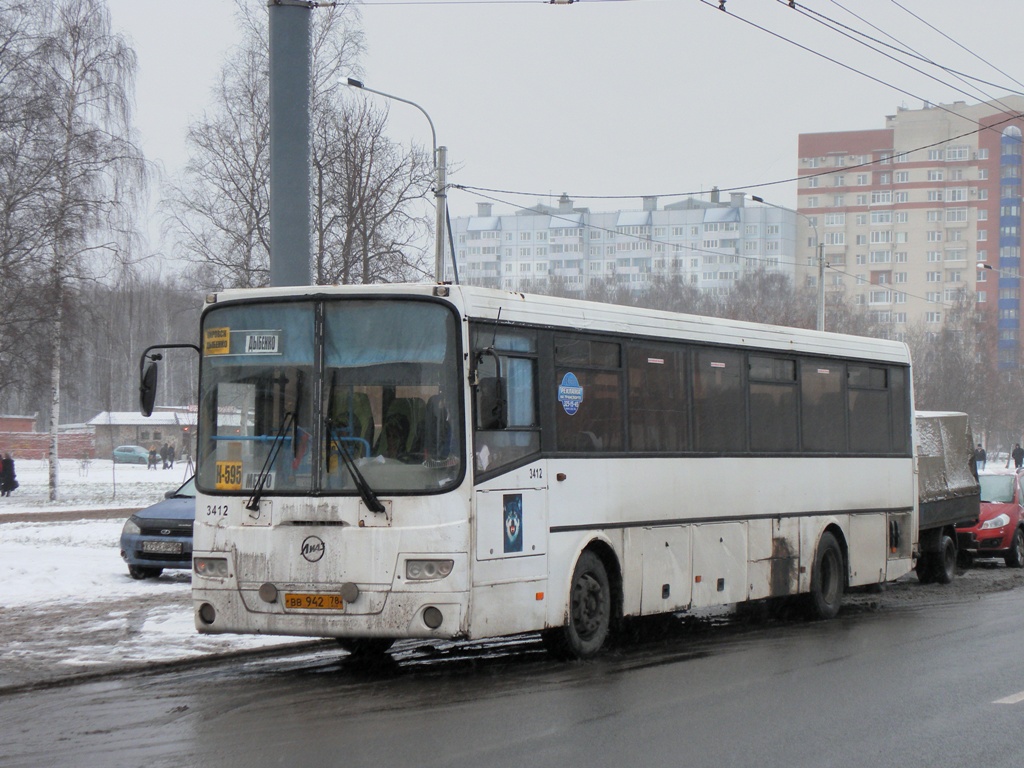 Sankt Peterburgas, LiAZ-5256.23-01 (GolAZ) Nr. 3412