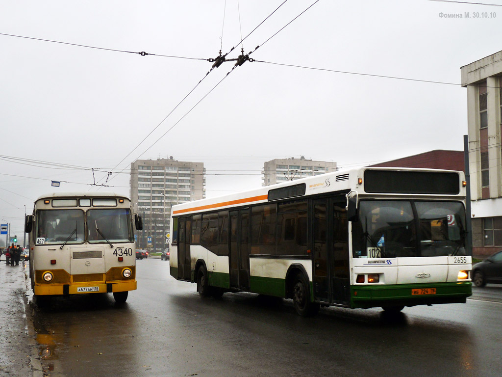 Sanktpēterburga, LiAZ-677M (BARZ) № А 677 АН 178; Sanktpēterburga, MAZ-103.040 № 2655