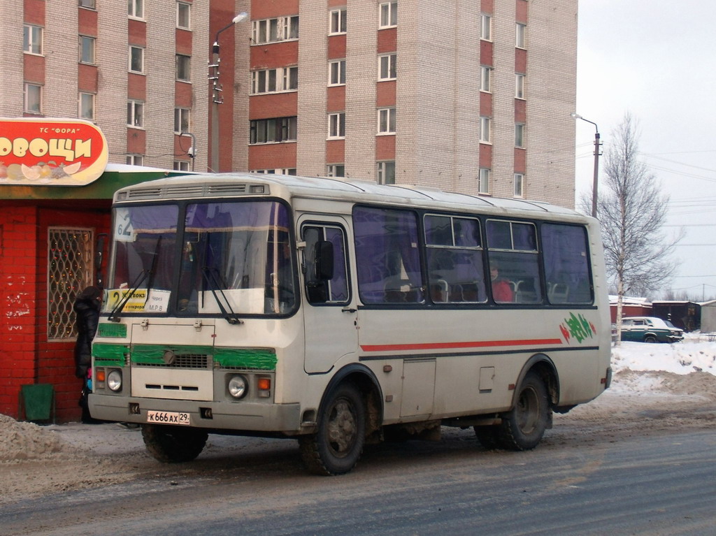 Архангельская область, ПАЗ-32054 № К 666 АХ 29