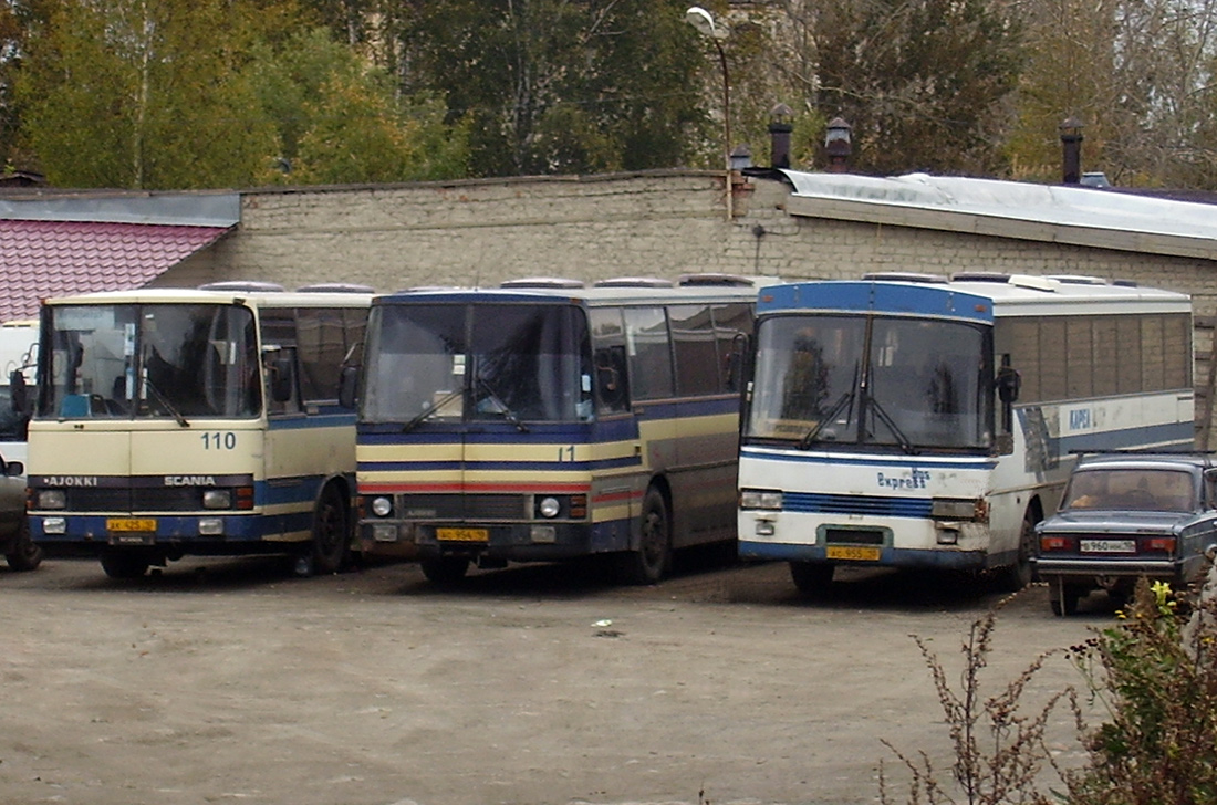 Карелия — Автобусные парки, гаражи, стоянки