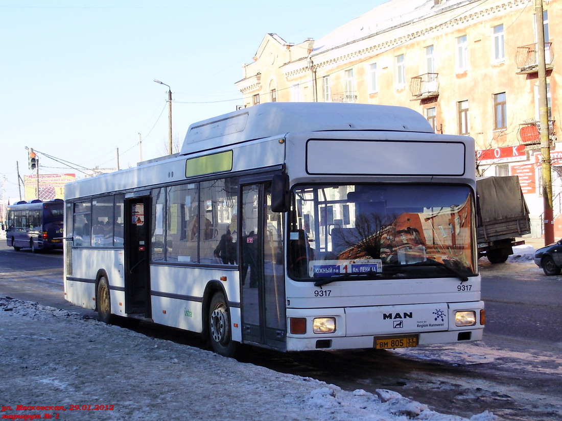 Vladimir region, MAN A15 NL232 CNG # ВМ 805 33 — Photo — Bus Transport