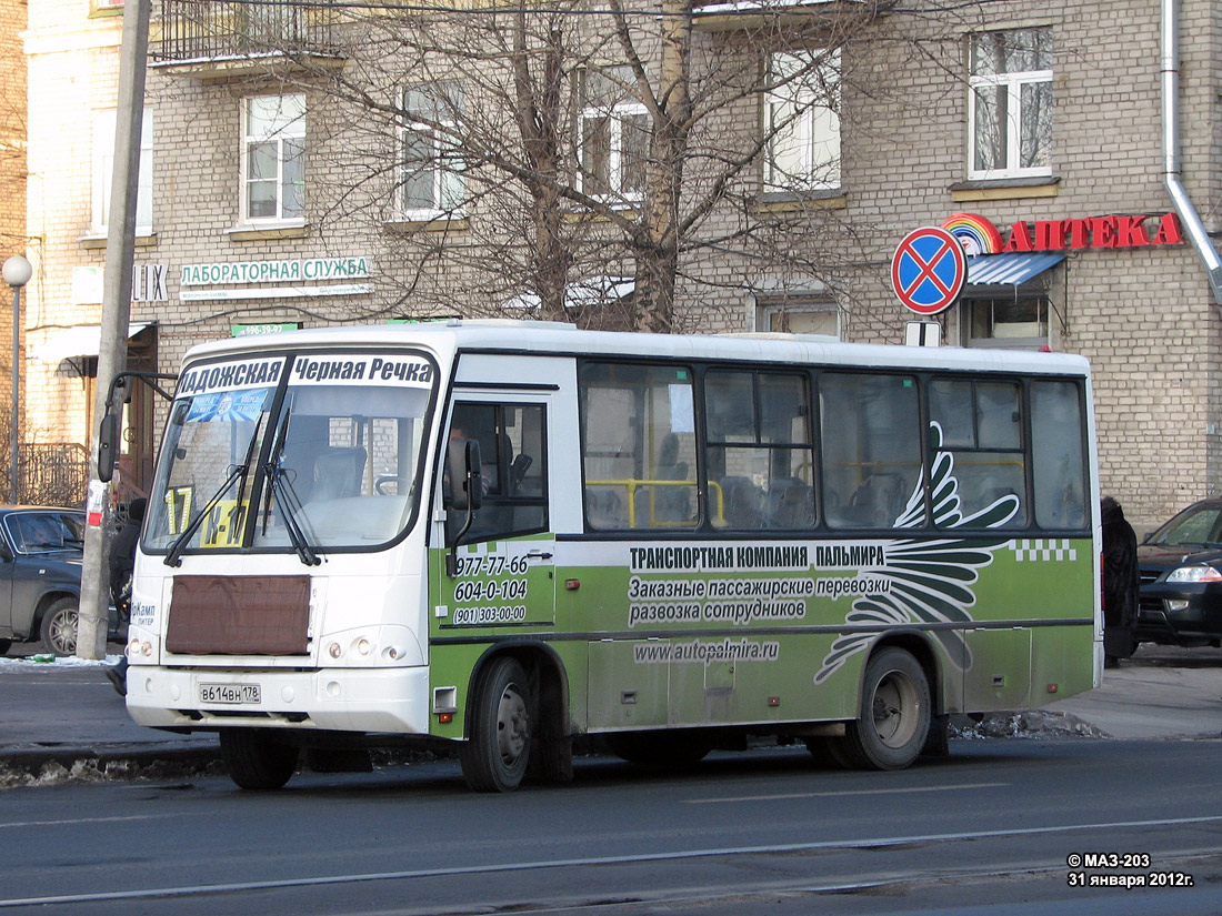 Санкт-Петербург, ПАЗ-320402-03 № В 614 ВН 178