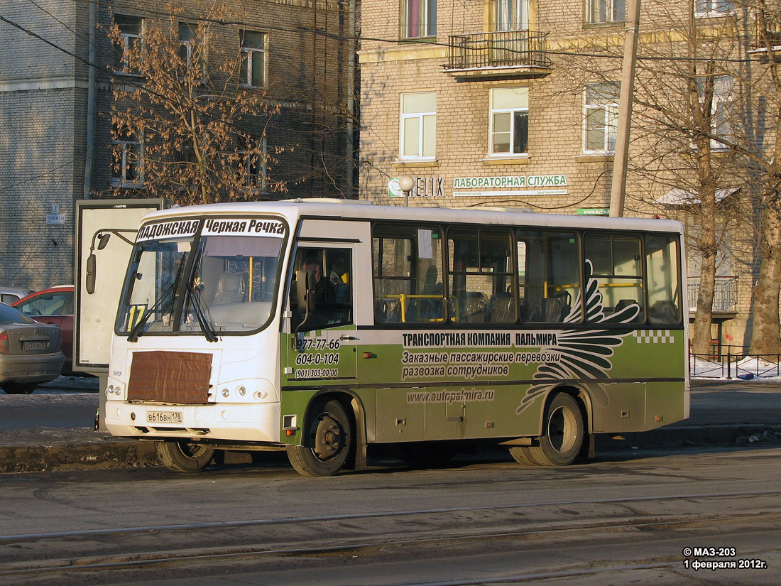 Санкт-Пецярбург, ПАЗ-320402-03 № В 616 ВН 178