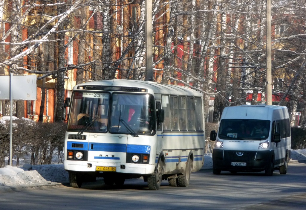 Novosibirsk region, PAZ-4234 # 4191; Novosibirsk region, Nizhegorodets-2227SK (Peugeot Boxer) # А 122 ХР 154