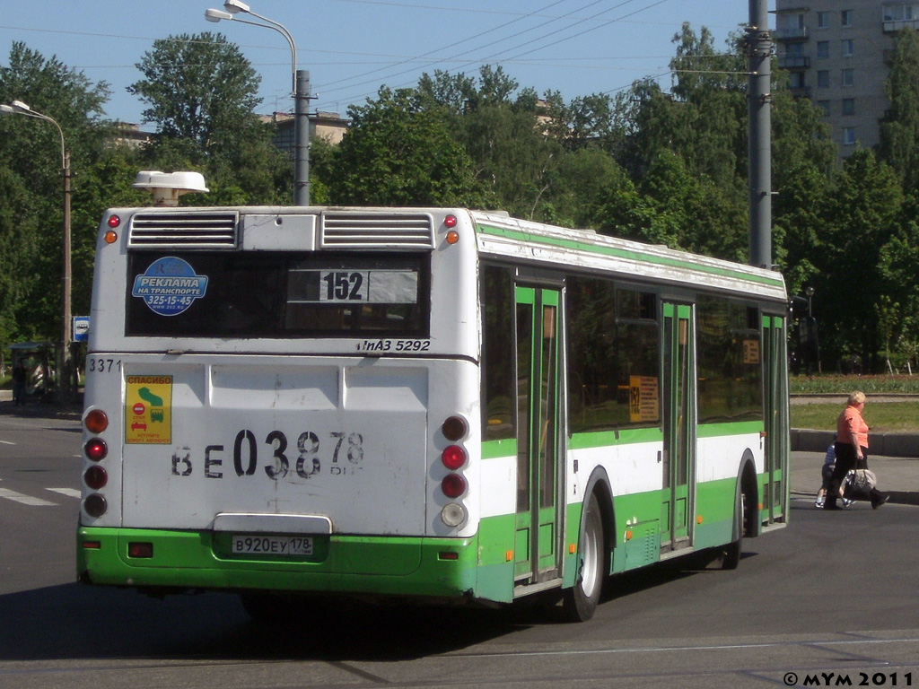 Санкт-Петербург, ЛиАЗ-5292.20 № 3371