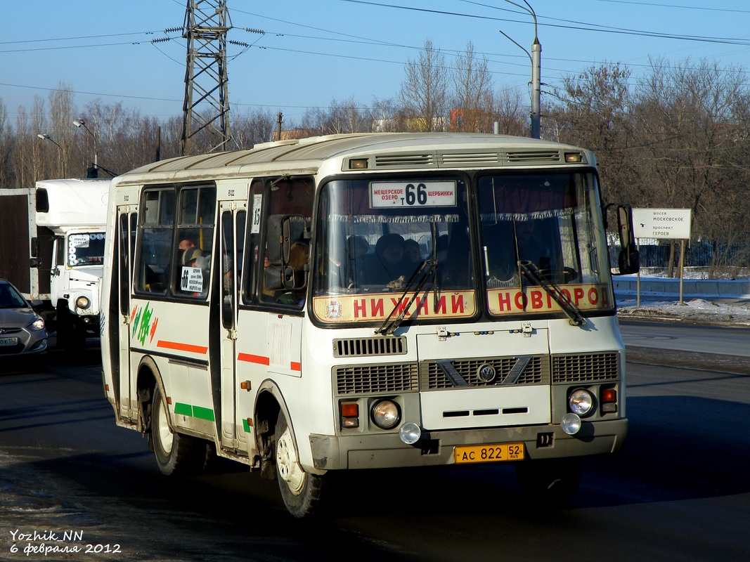 Нижегородская область, ПАЗ-32054 № АС 822 52