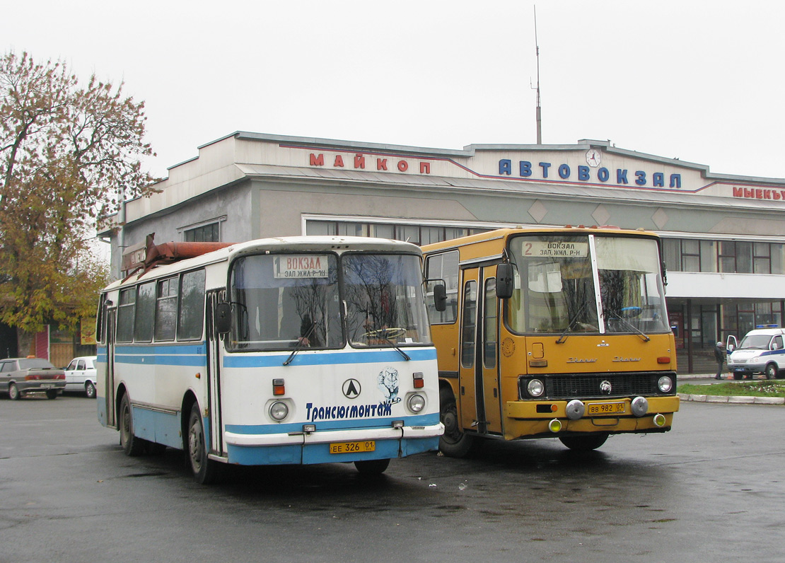 Адыгея, ЛАЗ-695Н № ЕЕ 326 01; Адыгея, Ikarus 280.64 № 8153