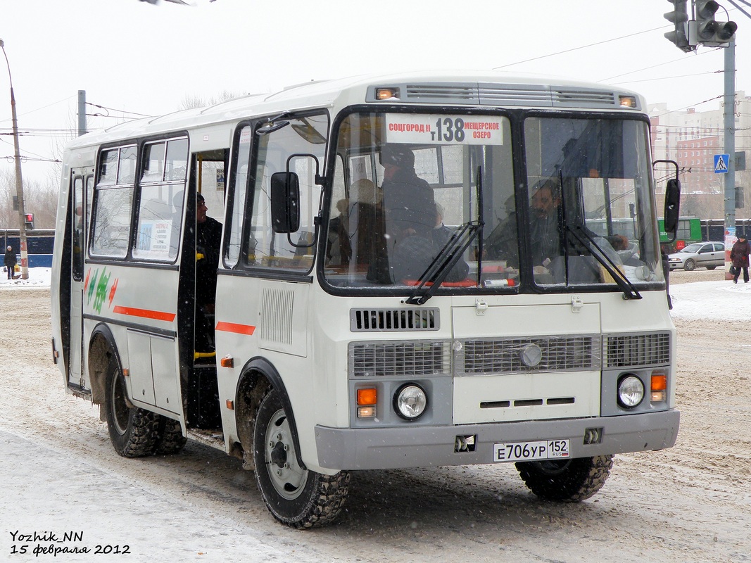 Нижегородская область, ПАЗ-32054 № Е 706 УР 152