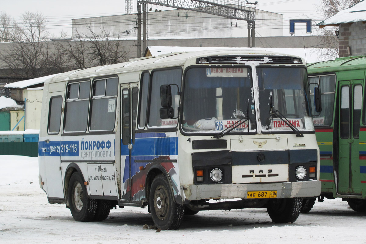 Пензенская область, ПАЗ-32053-07 № АЕ 687 58