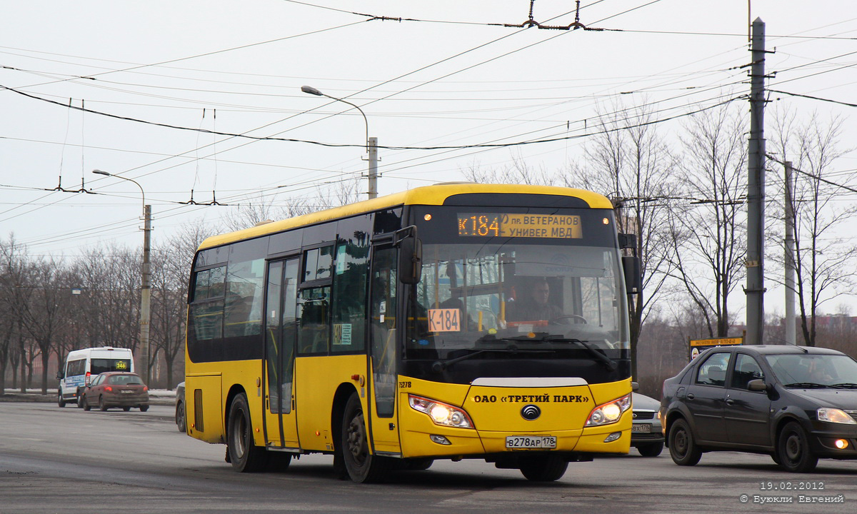 Санкт-Петербург, Yutong ZK6852HG № В 278 АР 178