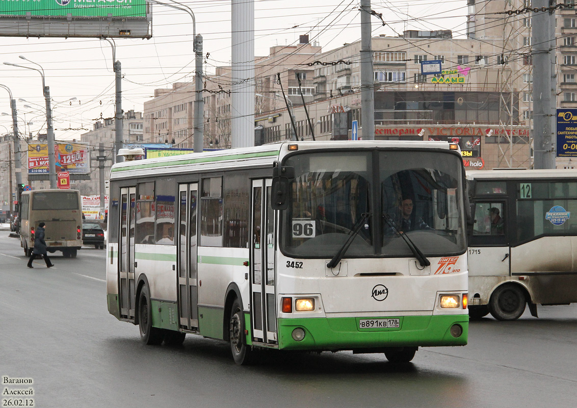 Санкт-Петербург, ЛиАЗ-5293.53 № 3452