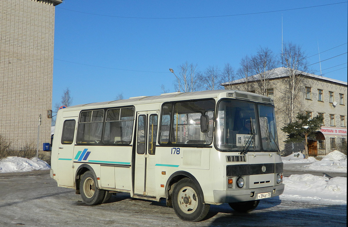 Вологодская область, ПАЗ-32053-07 № 178