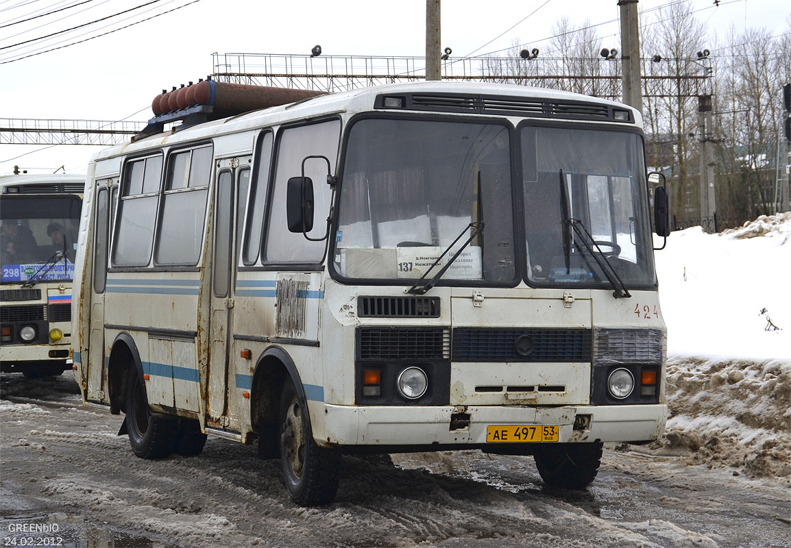 Новгородская область, ПАЗ-32054 № 424