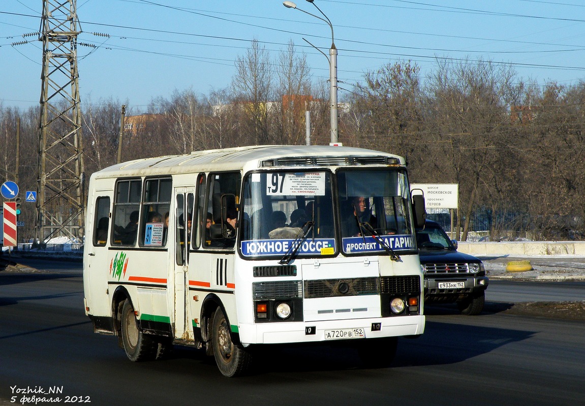 Нижегородская область, ПАЗ-32053 № А 720 РВ 152