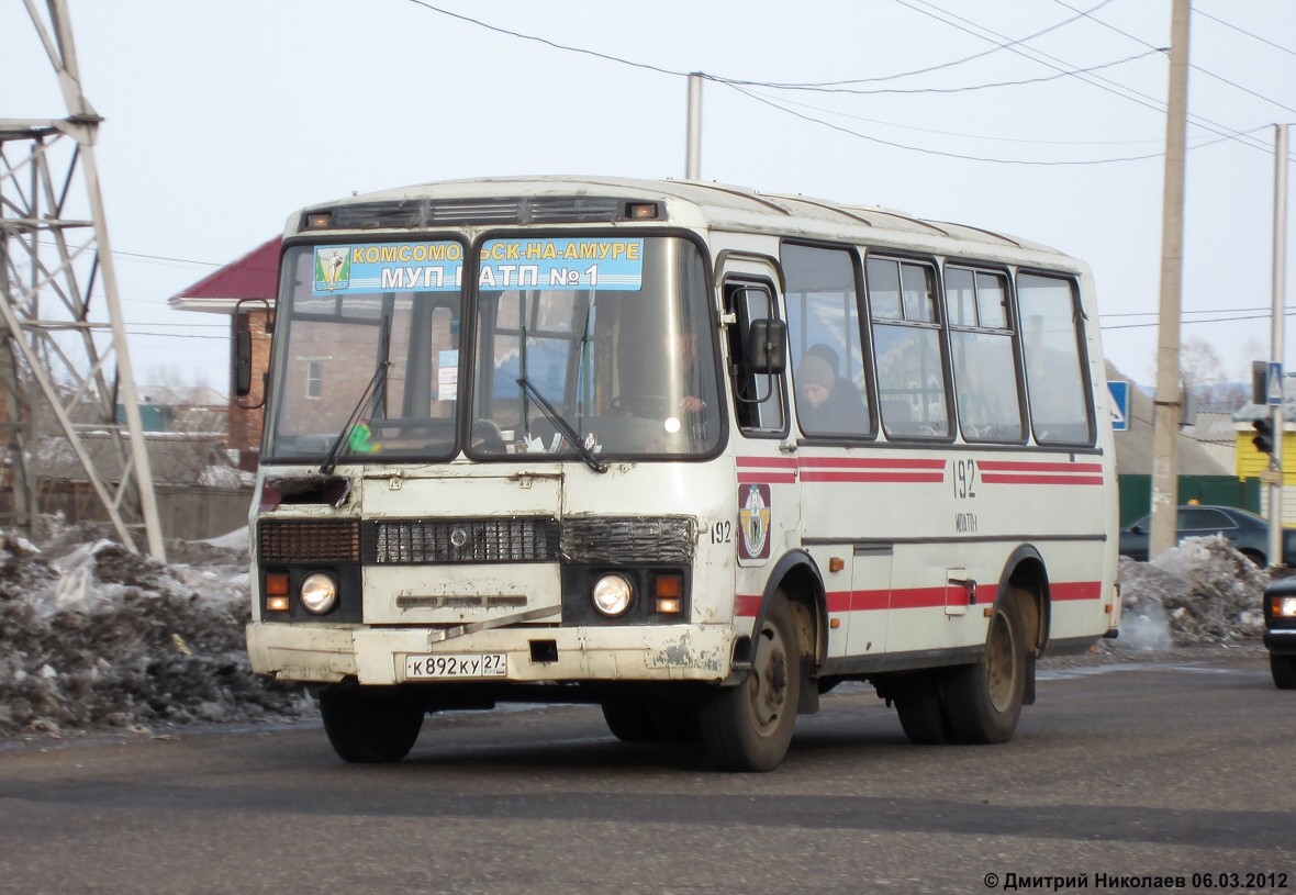 Хабаровский край, ПАЗ-32051-110 № 192