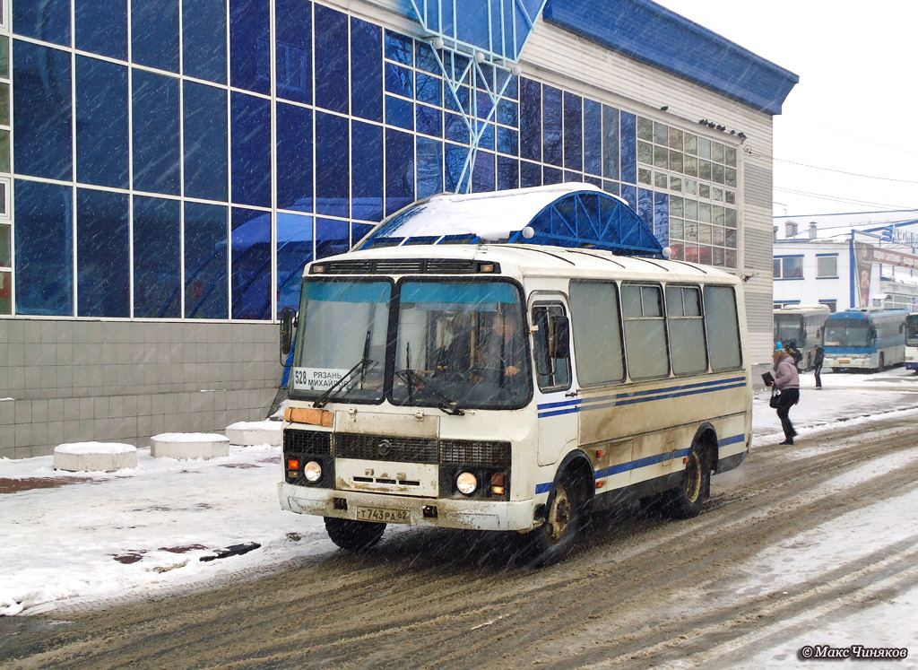 Рязанская область, ПАЗ-32053 № Т 743 РА 62