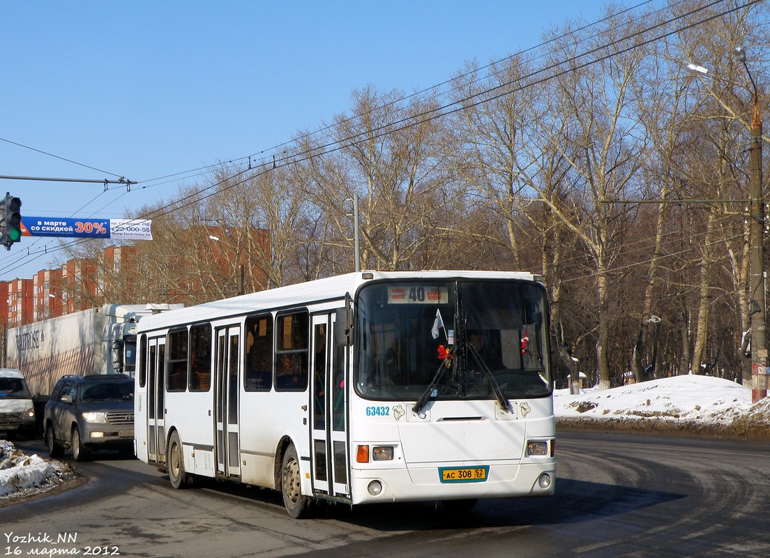 Нижегородская область, ЛиАЗ-5293.00 № 63432