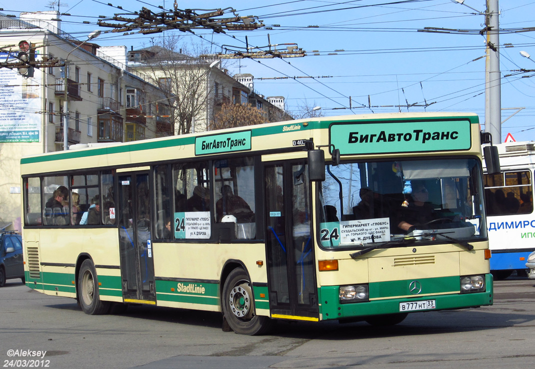 Vladimir region, Mercedes-Benz O405N2 # В 777 НТ 33