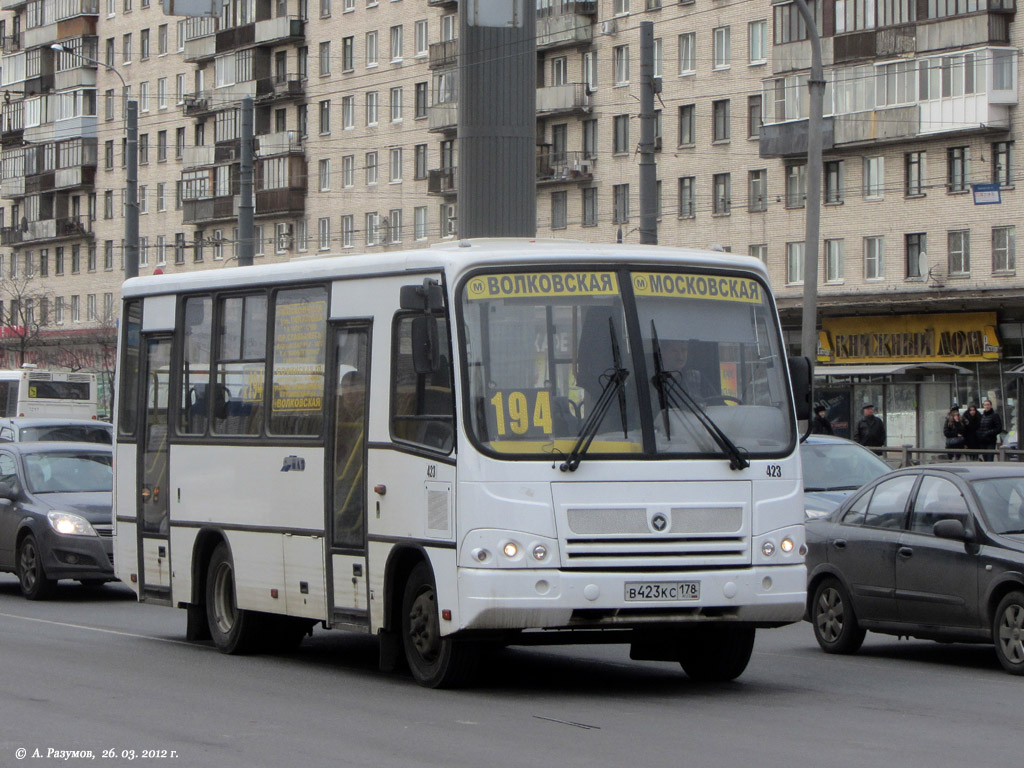 Санкт-Петербург, ПАЗ-320402-05 № 423